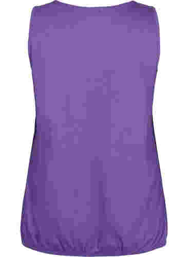 Katoenen top met kanten rand, Deep Lavender, Packshot image number 1