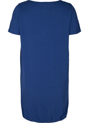 Katoenen jurk met korte mouwen , Twilight Blue, Packshot image number 1
