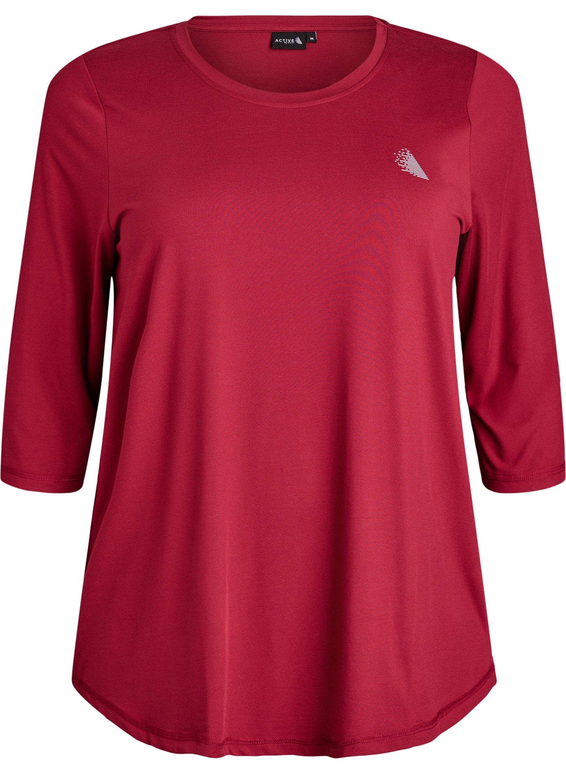 ZizziTraining blouse met 3/4 mouwen, Rood, Packshot image number 0