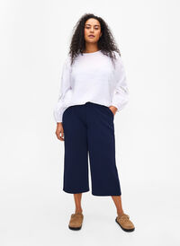 Pantalon ample avec longueur 7/8, Navy Blazer Solid, Model