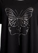 Chemise de nuit midi en coton biologique, Noir, Packshot image number 2