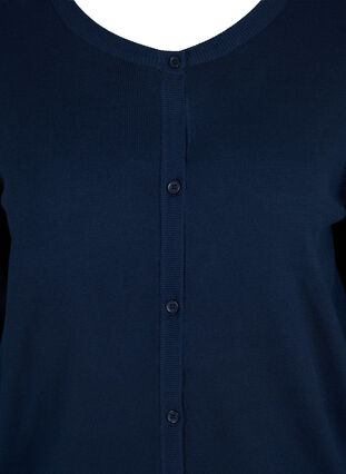Gebreid vest in viscosemix, Navy Blazer, Packshot image number 2