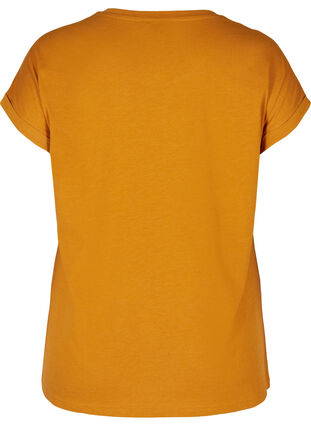 T-shirt en mélange coton, Buckthorn Brown Mel., Packshot image number 1