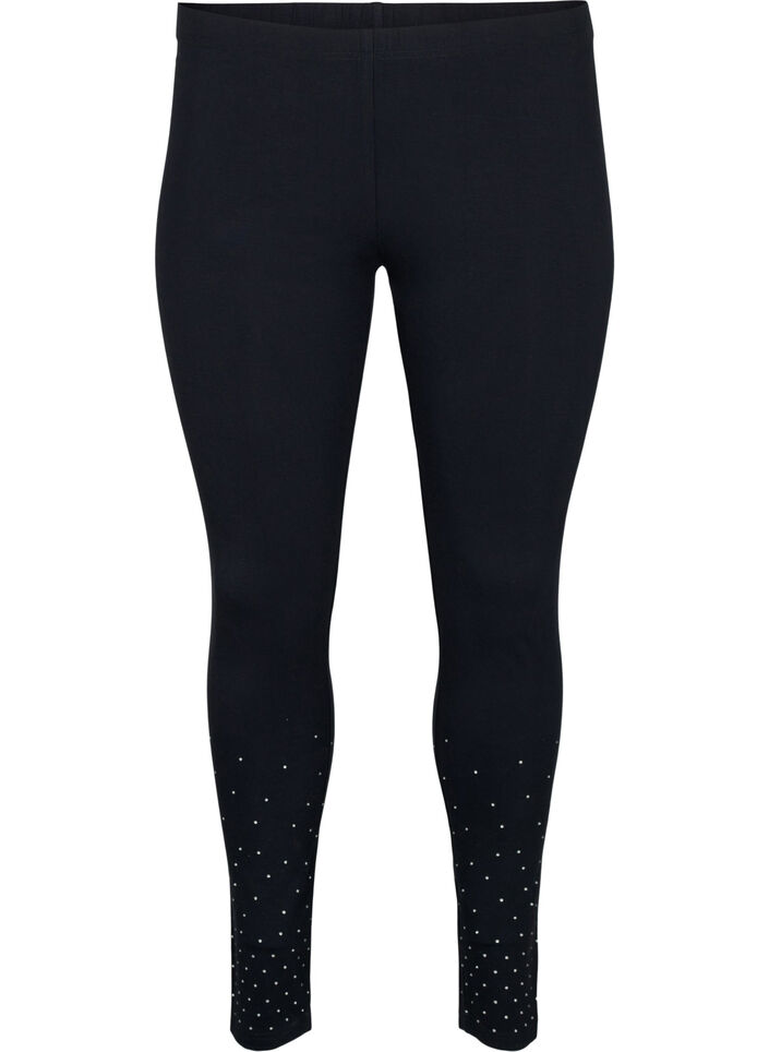 Leggings en viscose à pois, Black, Packshot image number 0