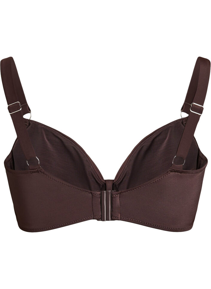 Soutien-gorge de bikini &agrave; armatures avec drap&eacute;, Marron, Packshot image number 1