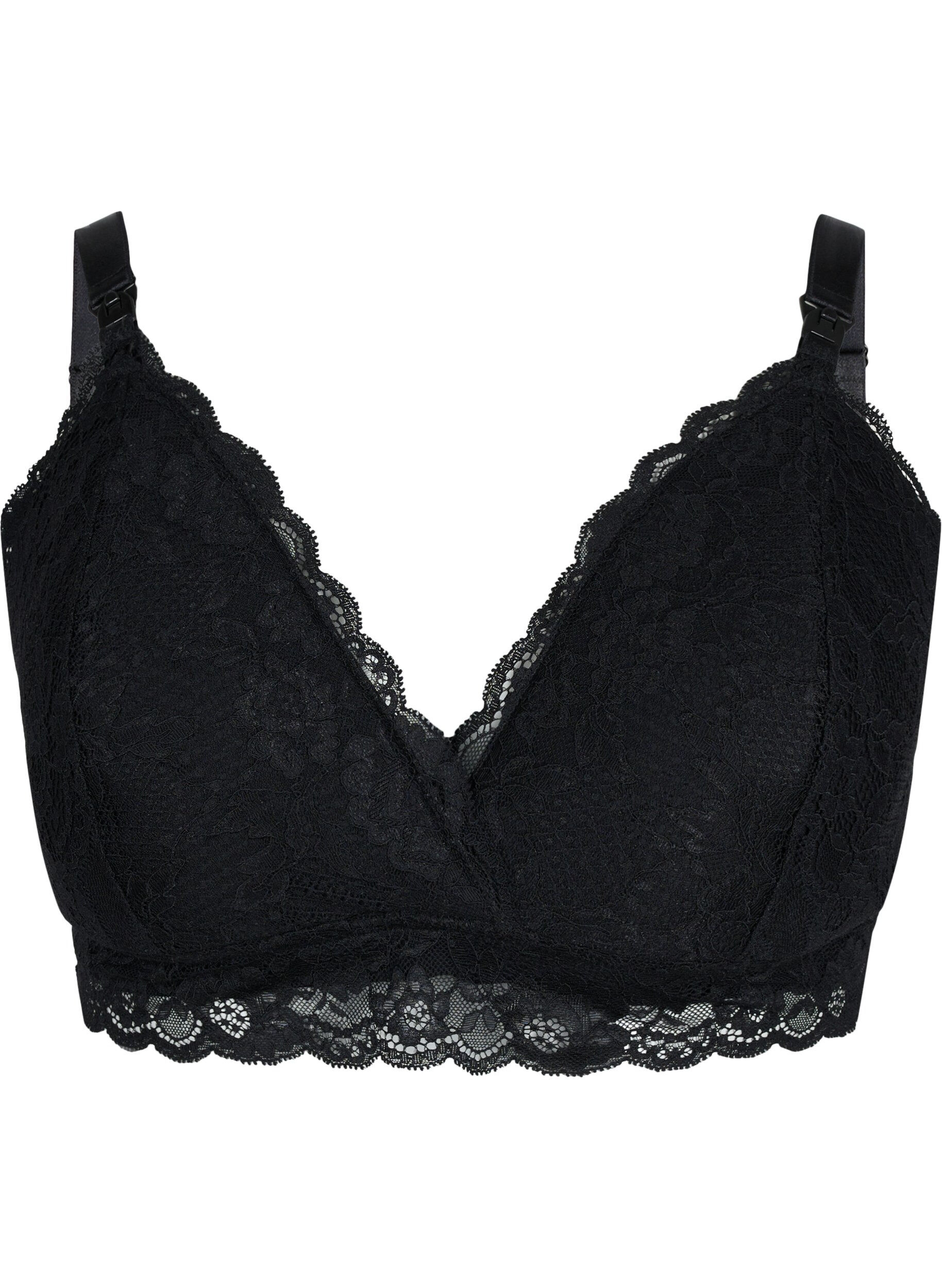 Zizzi Soutien-gorge d'allaitement avec dentelle, Noir, Packshot image number 0