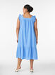 Robe midi en coton avec volants, Bleu Clair, Model image number 1
