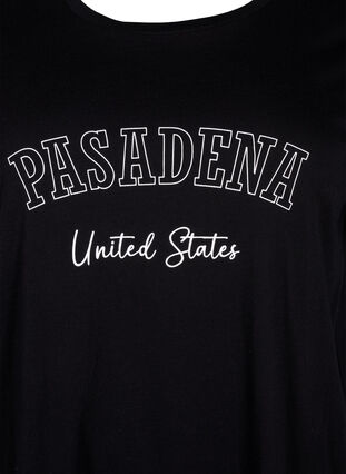 Katoenen T-shirt met tekst, Black W. Pasadena, Packshot image number 2