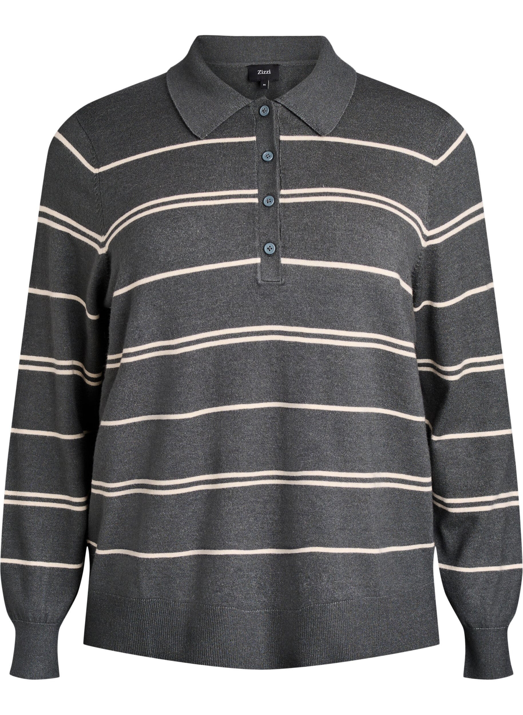 Strik blouse met kraag