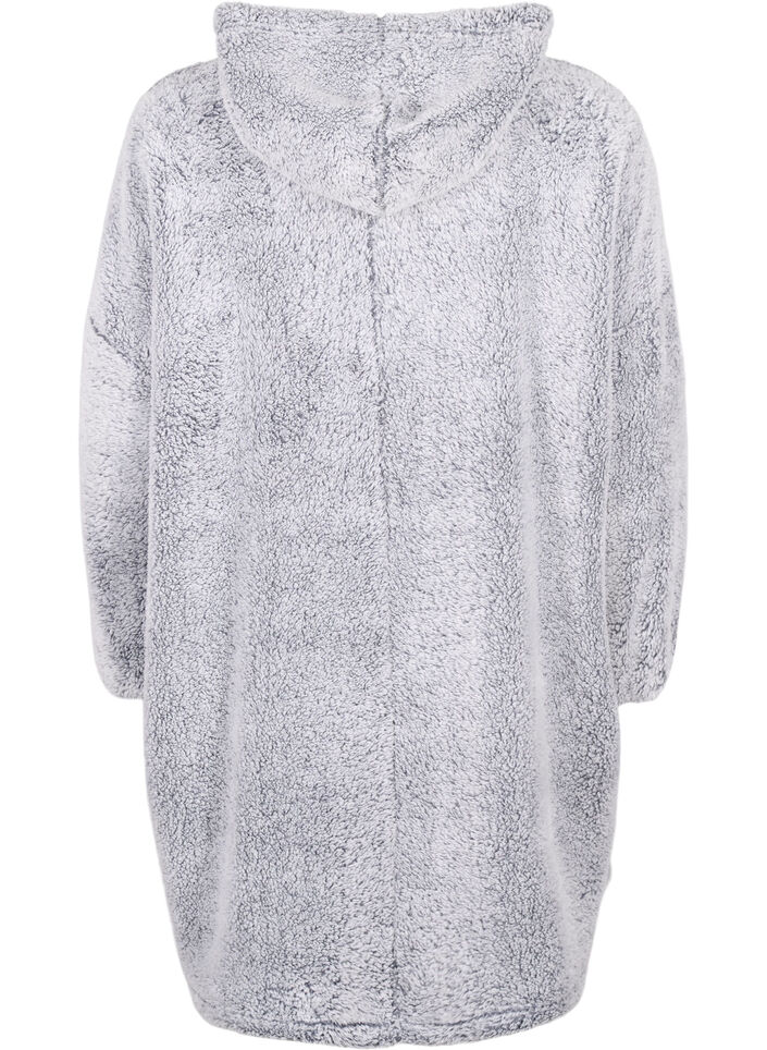 Robe en peluche surdimensionn&eacute;e avec poche, Grey Melange, Packshot image number 1