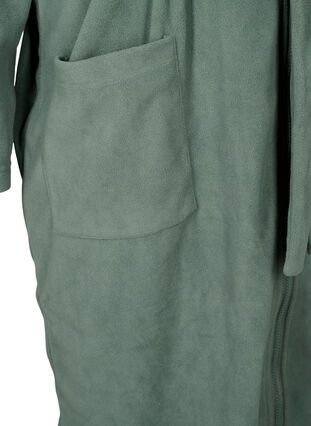 Robe de chambre avec fermeture éclair et capuche, Balsam Green, Packshot image number 3