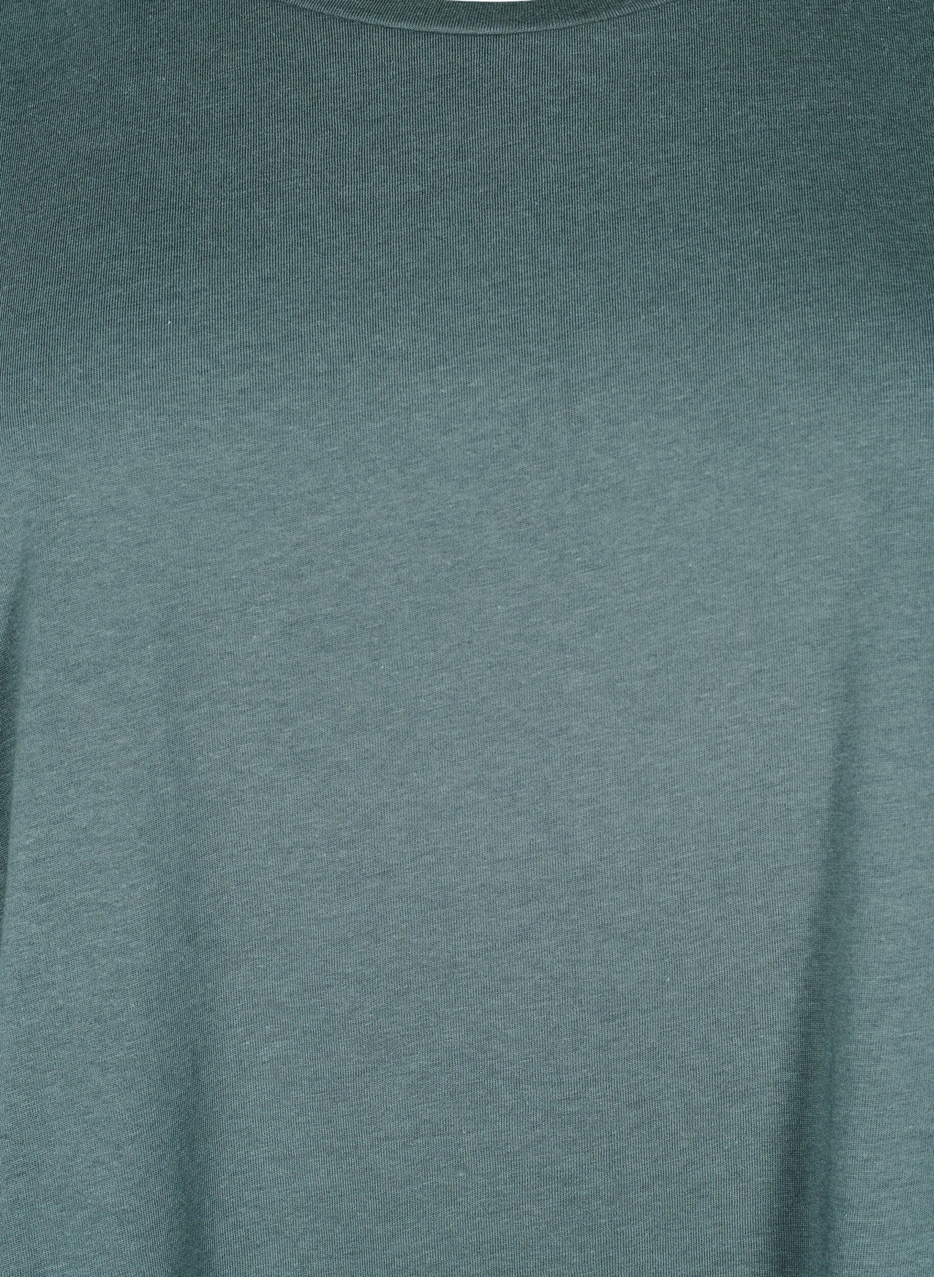 ZizziT-shirt met korte mouwen van katoenmix, Groen, Packshot image number 2