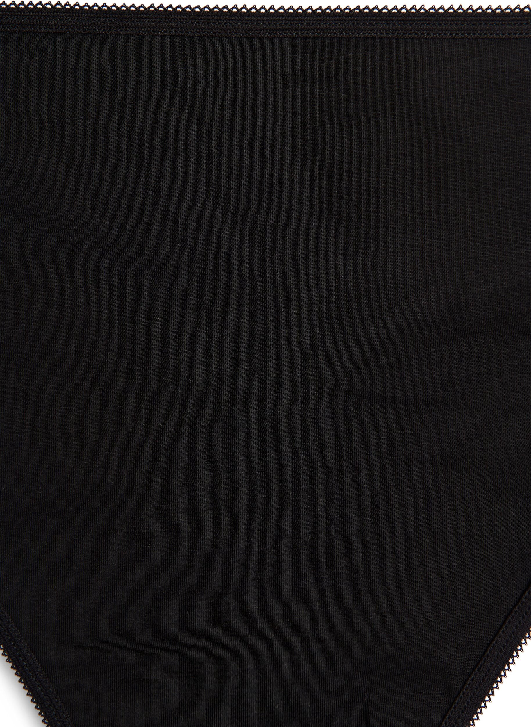 Zizzi7-pack string en coton, Noir, Packshot image number 3