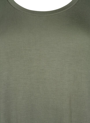 Midi-jurk van viscose met korte mouwen, Thyme, Packshot image number 2
