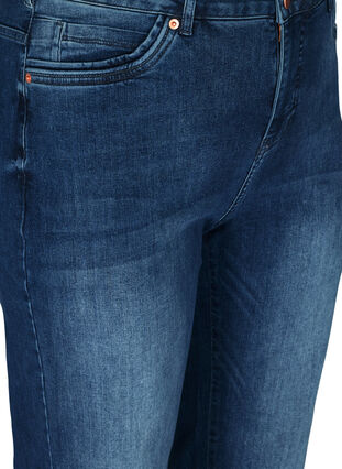 Gemma jeans met regular fit en hoge taille, Blue denim, Packshot image number 2
