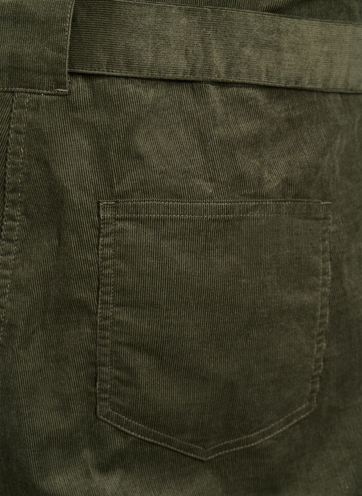 Combinaison en velours c&ocirc;tel&eacute; &agrave; jambes droites, Vert, Packshot image number 4