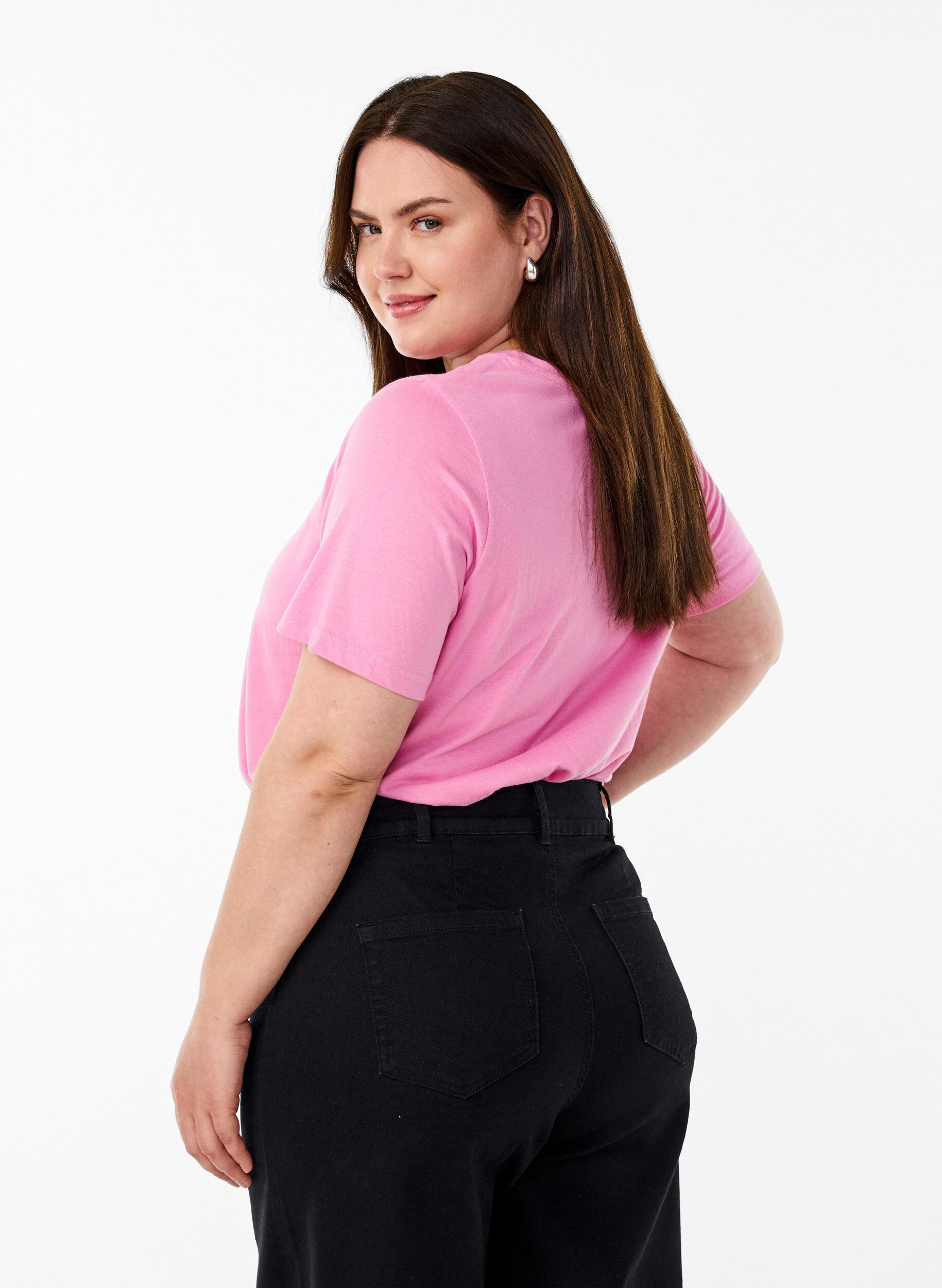 ZizziFLASH - T-shirt met motief, Roze, Model image number 2