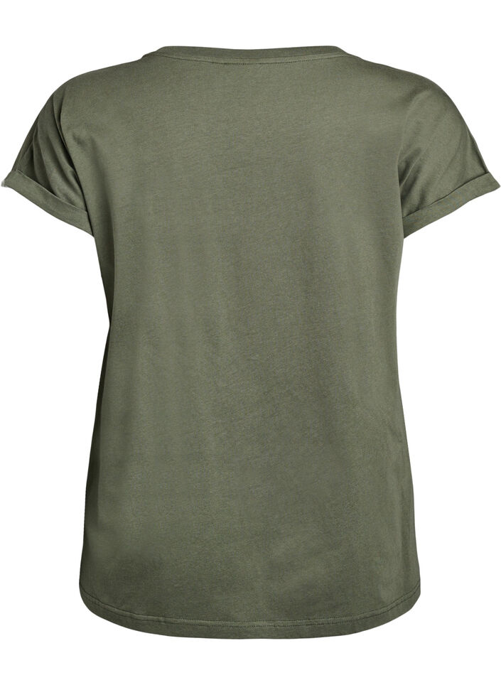 T-shirt met dierenprint en tekst, Thyme W. Wild, Packshot image number 1