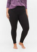 Legging met stretch en geribde structuur, Black, Model image number 2