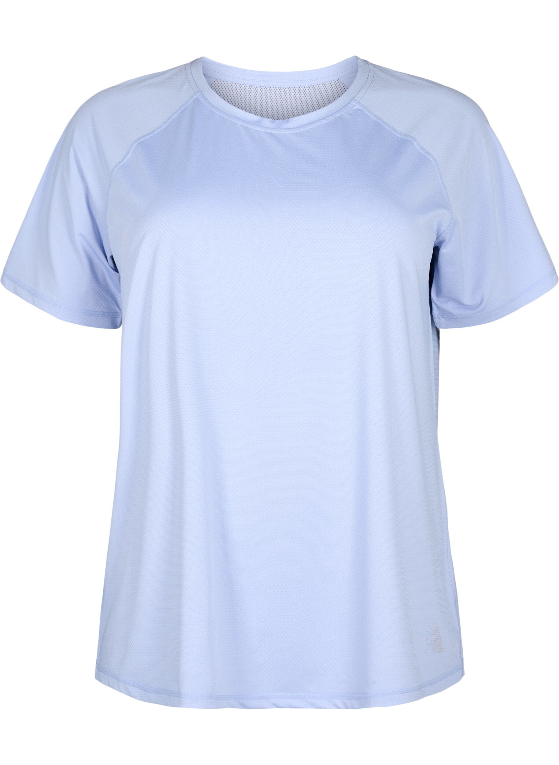 ZizziTrainings-T-shirt met achterkant van mesh, Zen Blue, Packshot image number 0