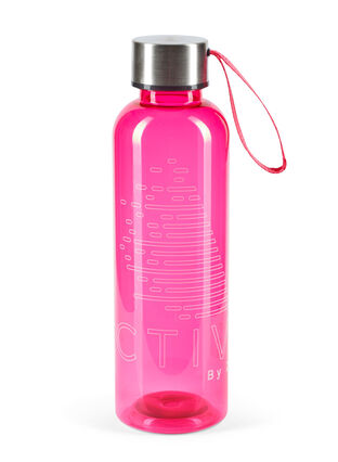 Drinkfles met logo en schroefdop, Pink Active, Packshot image number 0