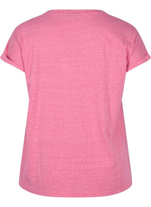 T-shirt chiné en coton, Fandango Pink Mél, Packshot image number 1