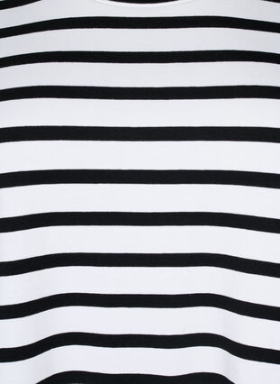 T-shirt rayé en coton biologique, Black Stripes, Packshot image number 2