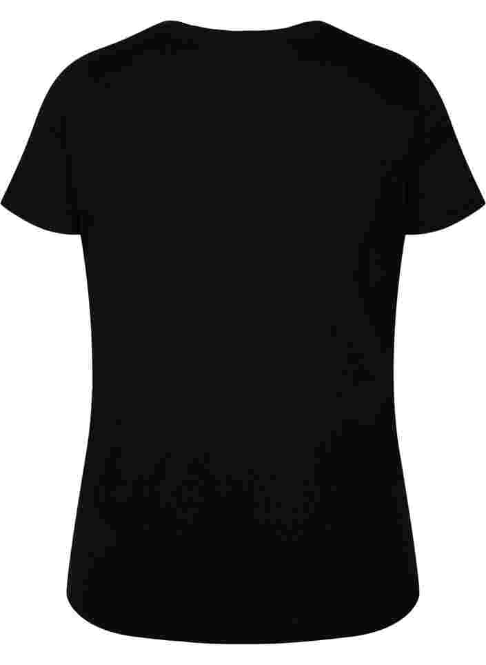 Katoenen t-shirt met korte mouwen en opdruk, Black Rock, Packshot image number 1