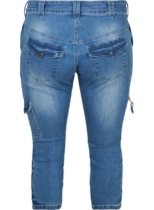Nille cropped jeans, Blue denim, Packshot image number 1