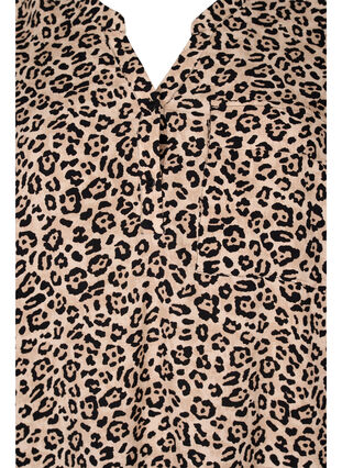 Viscose blouse met lange mouwen in dierenprint, Leo AOP, Packshot image number 2
