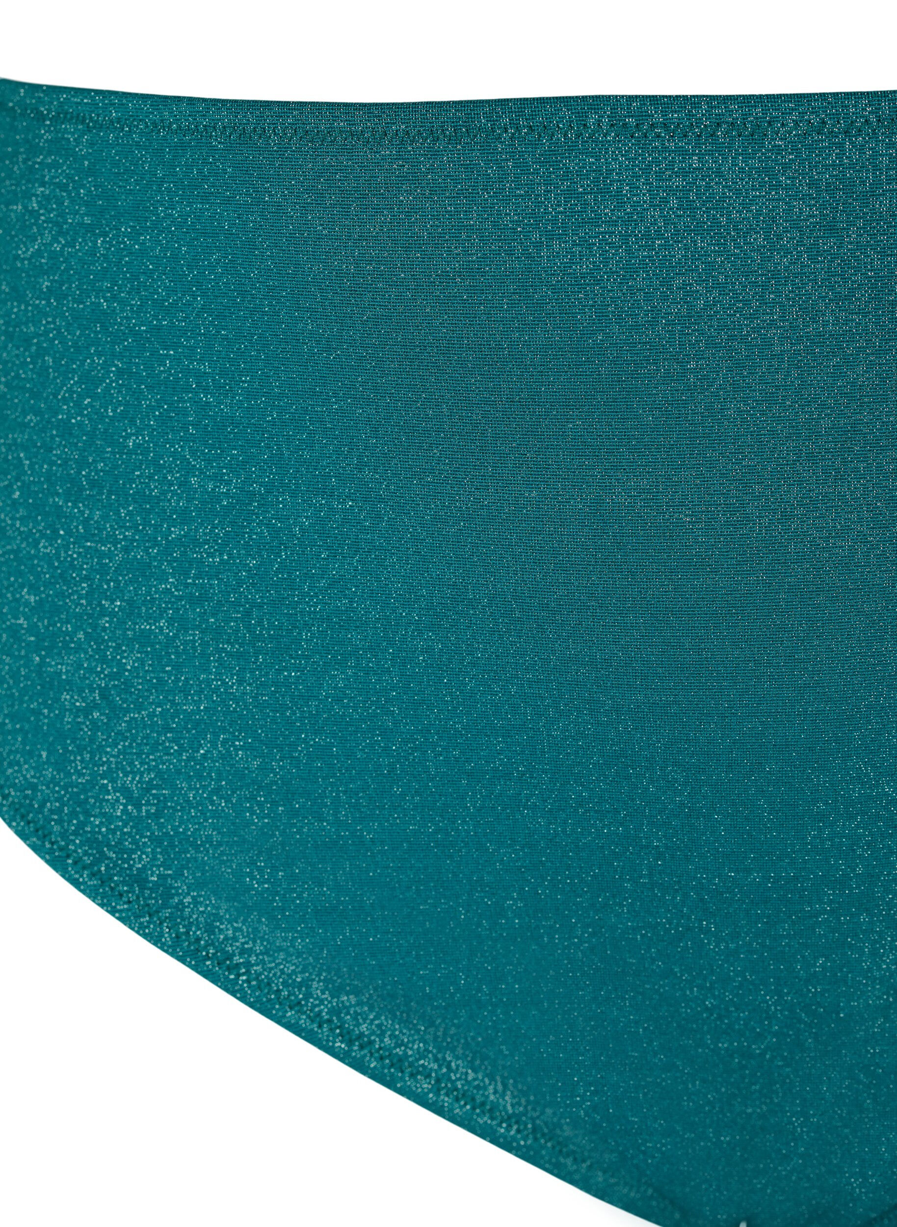 ZizziBikinibroekje met hoge taille en glitter, Groen, Packshot image number 2