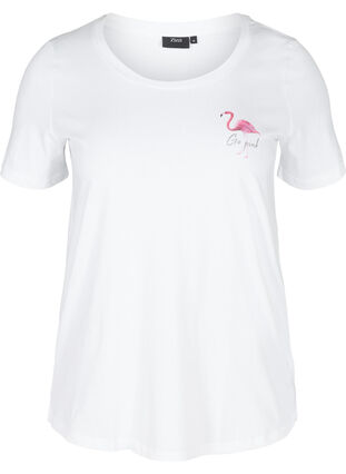 T-Shirt imprimé, White Flamingo, Packshot image number 0