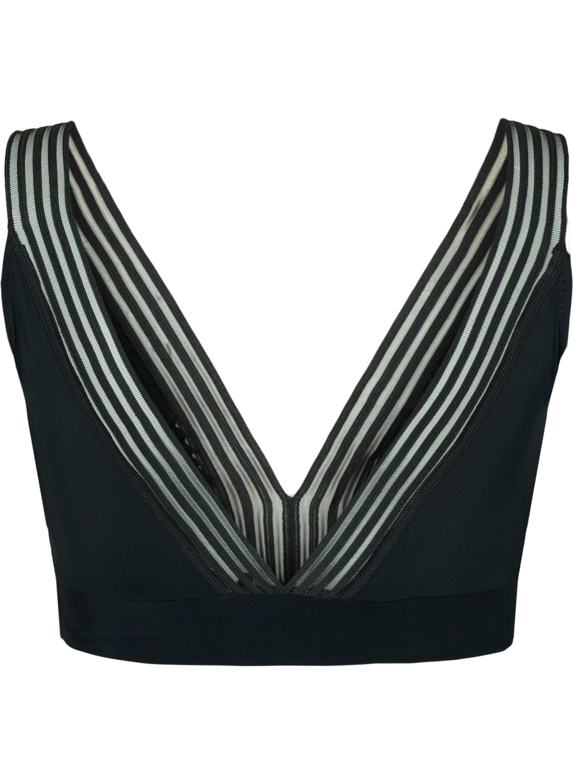 ZizziBikini top met mesh, Black, Packshot image number 1