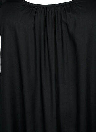 Mouwloos midi jurk in viscose, Black, Packshot image number 2