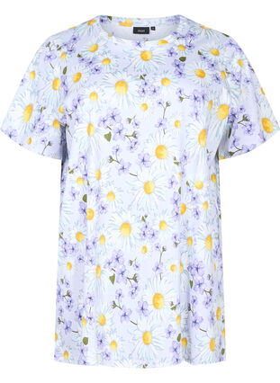 T-shirt de pyjama oversize avec imprimé, Lavender Blue AOP, Packshot image number 0