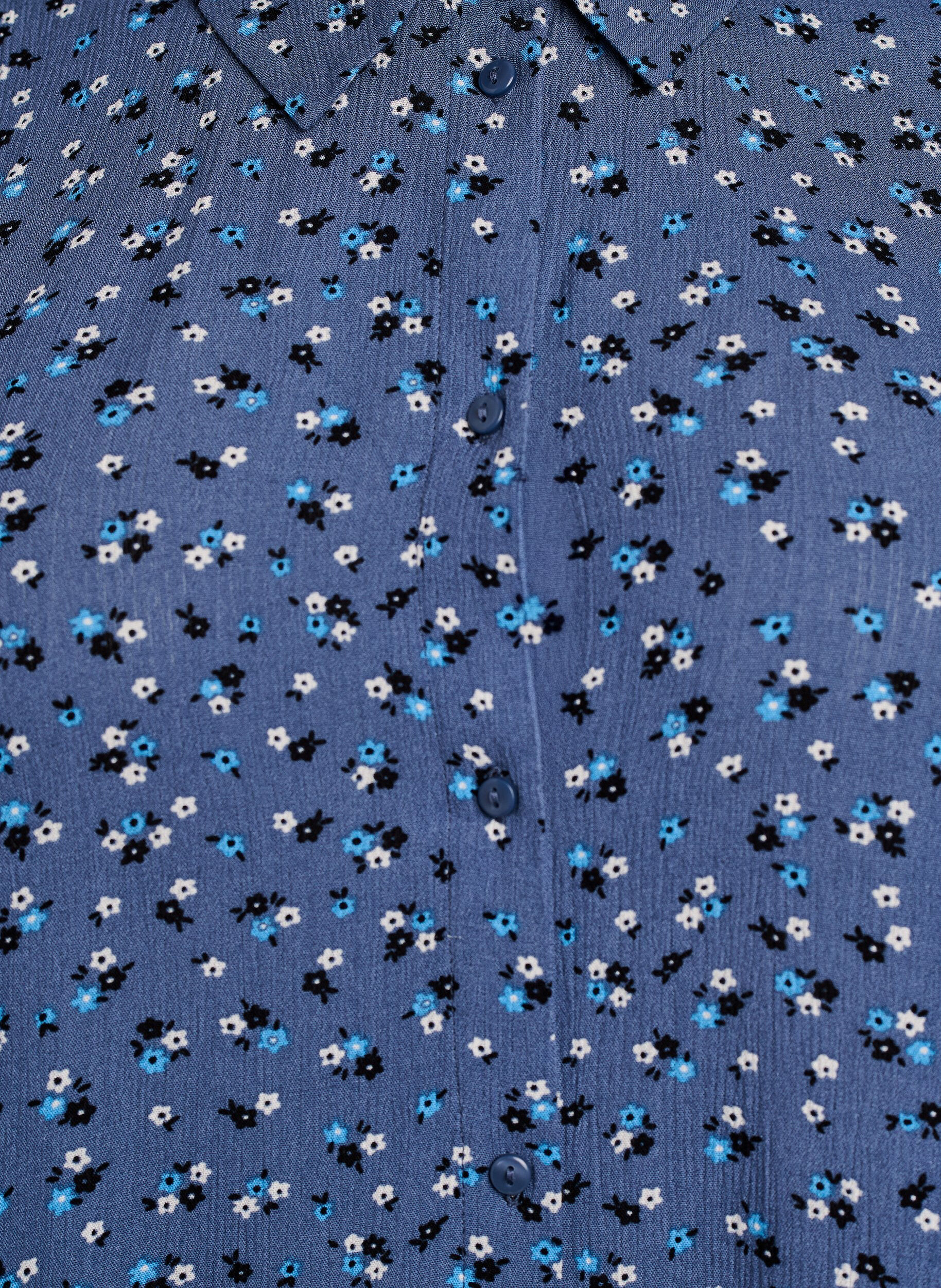 ZizziLange blouse met bloemenprint, Blauw, Packshot image number 2