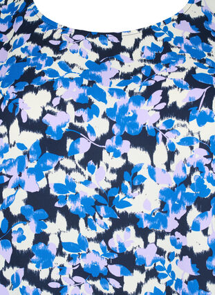 FLASH - Blouse à manches longues avec imprimé et smock, Blue Purple Flower, Packshot image number 2
