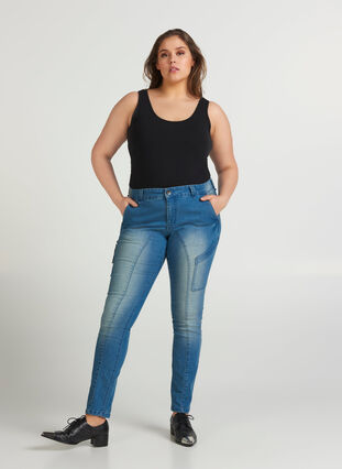 Sanna-jeans, Light blue denim, Packshot image number 4