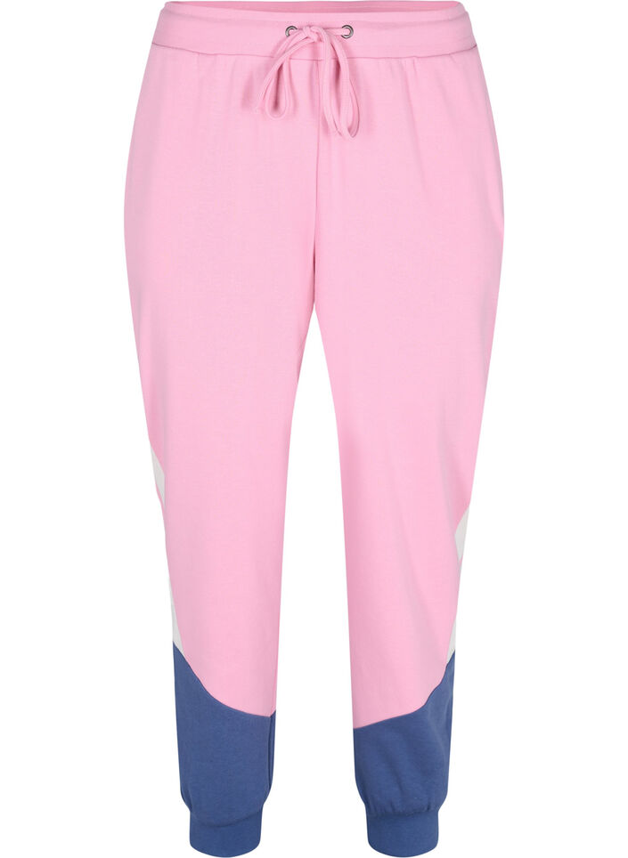 Pantalon de survêtement coloré, C. Pink C. Blocking, Packshot image number 0