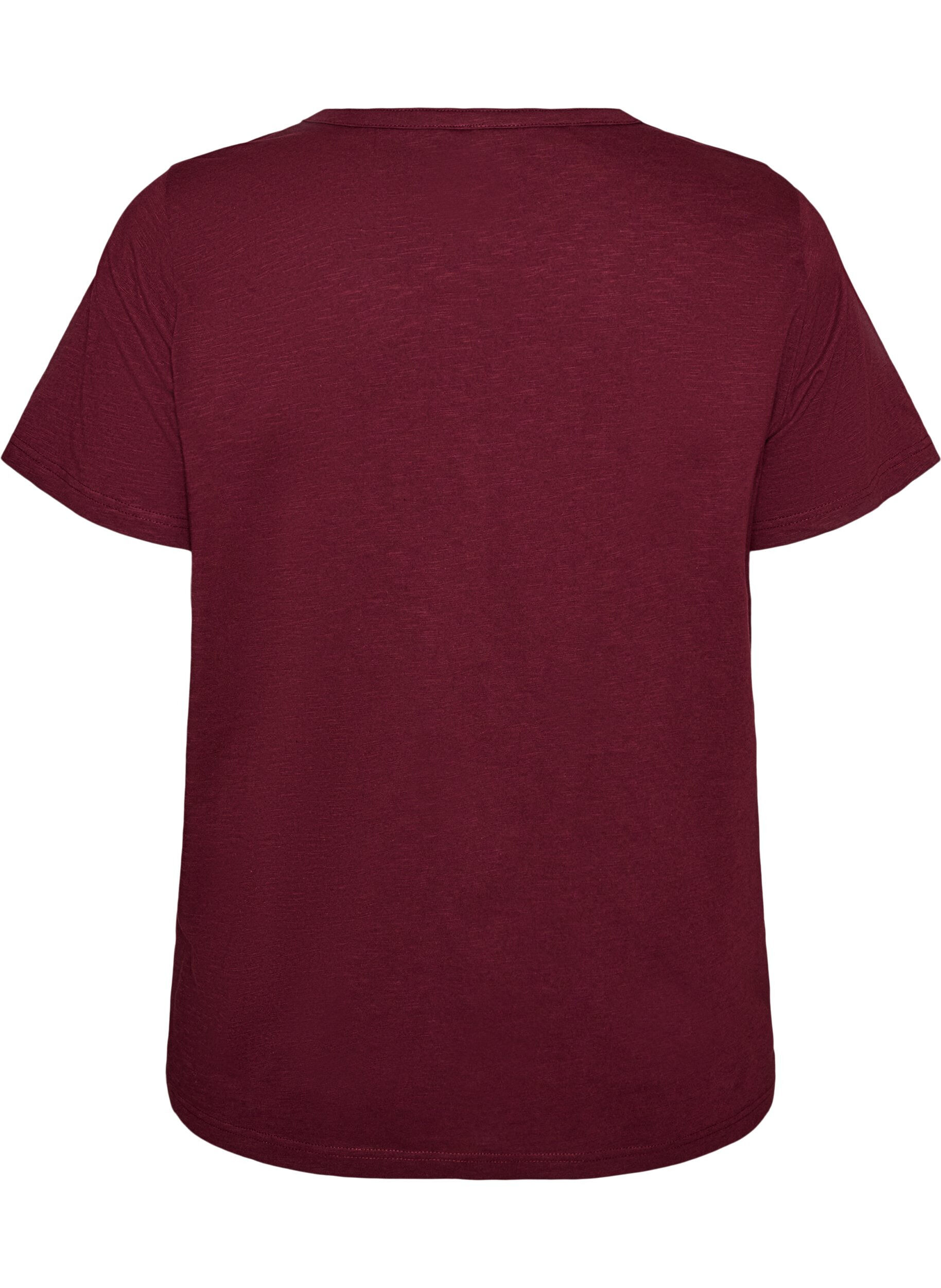 ZizziT-shirt dot&eacute; de boutons, Bordeaux fonc&eacute;, Packshot image number 1