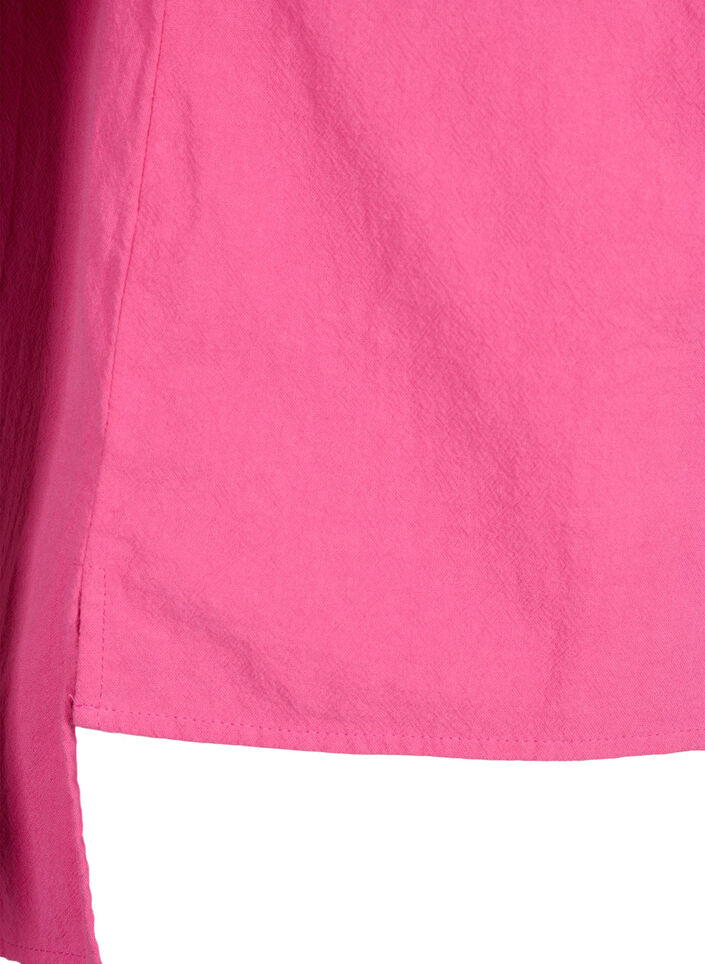 FLASH - Blouse en coton &agrave; manches mi-longues, Raspberry Rose, Packshot image number 3