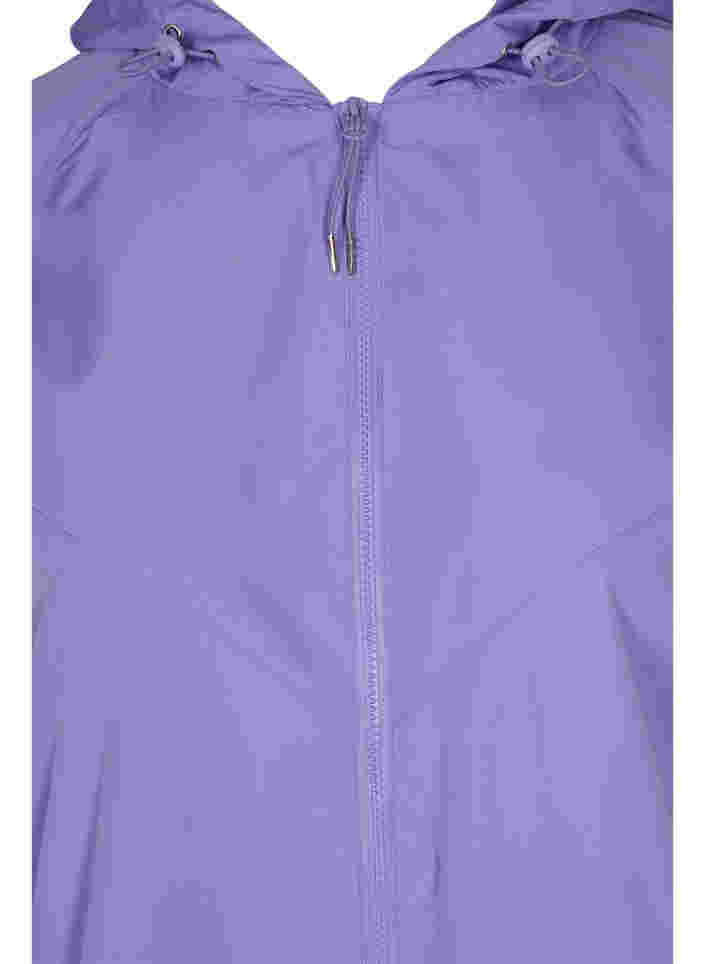 Kort jack met capuchon en verstelbare onderkant, Paisley Purple, Packshot image number 2