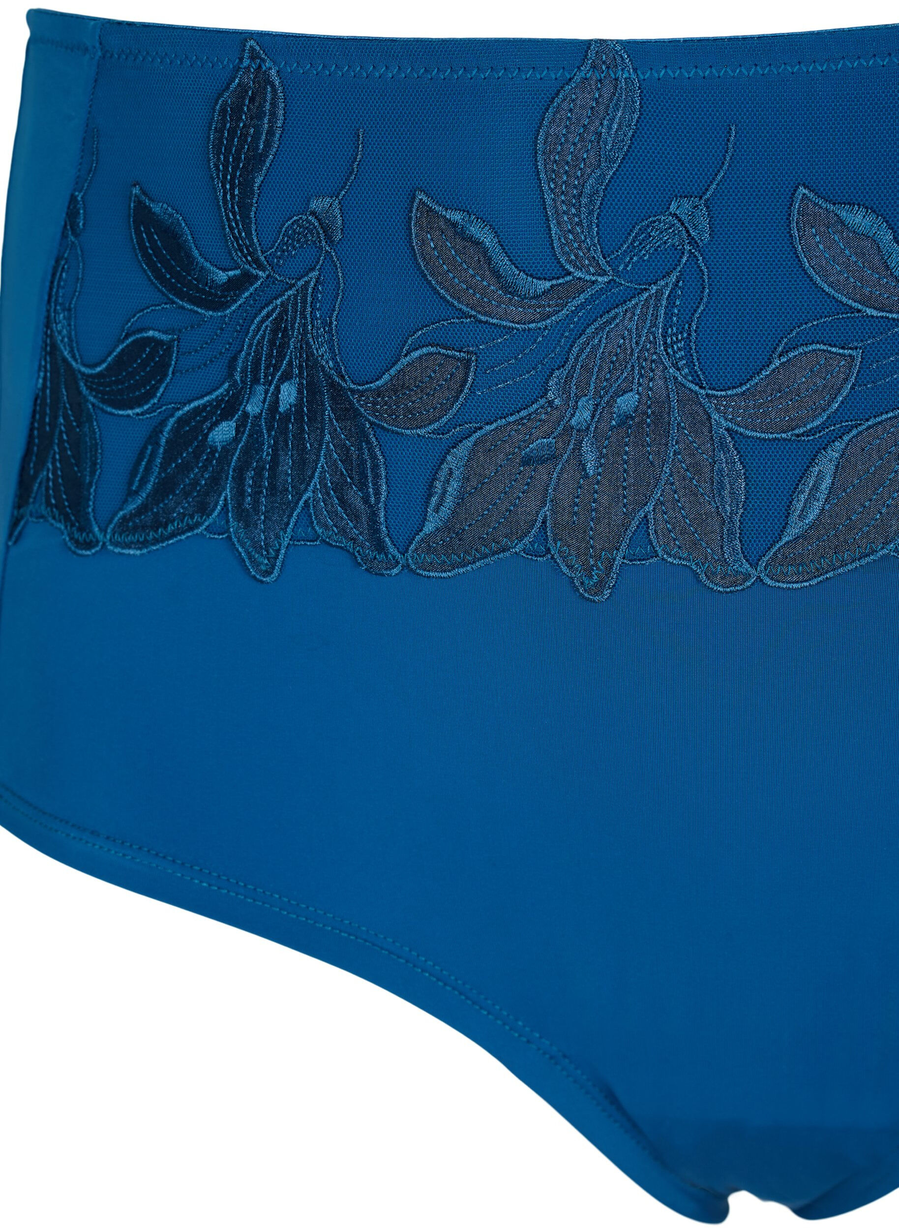 Zizzi Culottes hautes avec taille r&eacute;guli&egrave;re et dentelle, Sailor Blue, Packshot image number 2