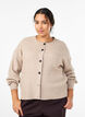 Cardigan en tricot c&ocirc;tel&eacute; avec boutons, Beige, Model image number 0
