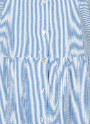 Gestreepte katoenen midi-jurk , Light blue denim, Packshot image number 2