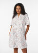 Robe en coton &agrave; imprim&eacute; floral et broderie anglaise, Vanille, Model image number 0