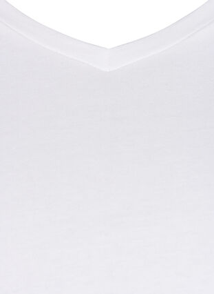 T-shirt en coton uni basique, Bright White, Packshot image number 2