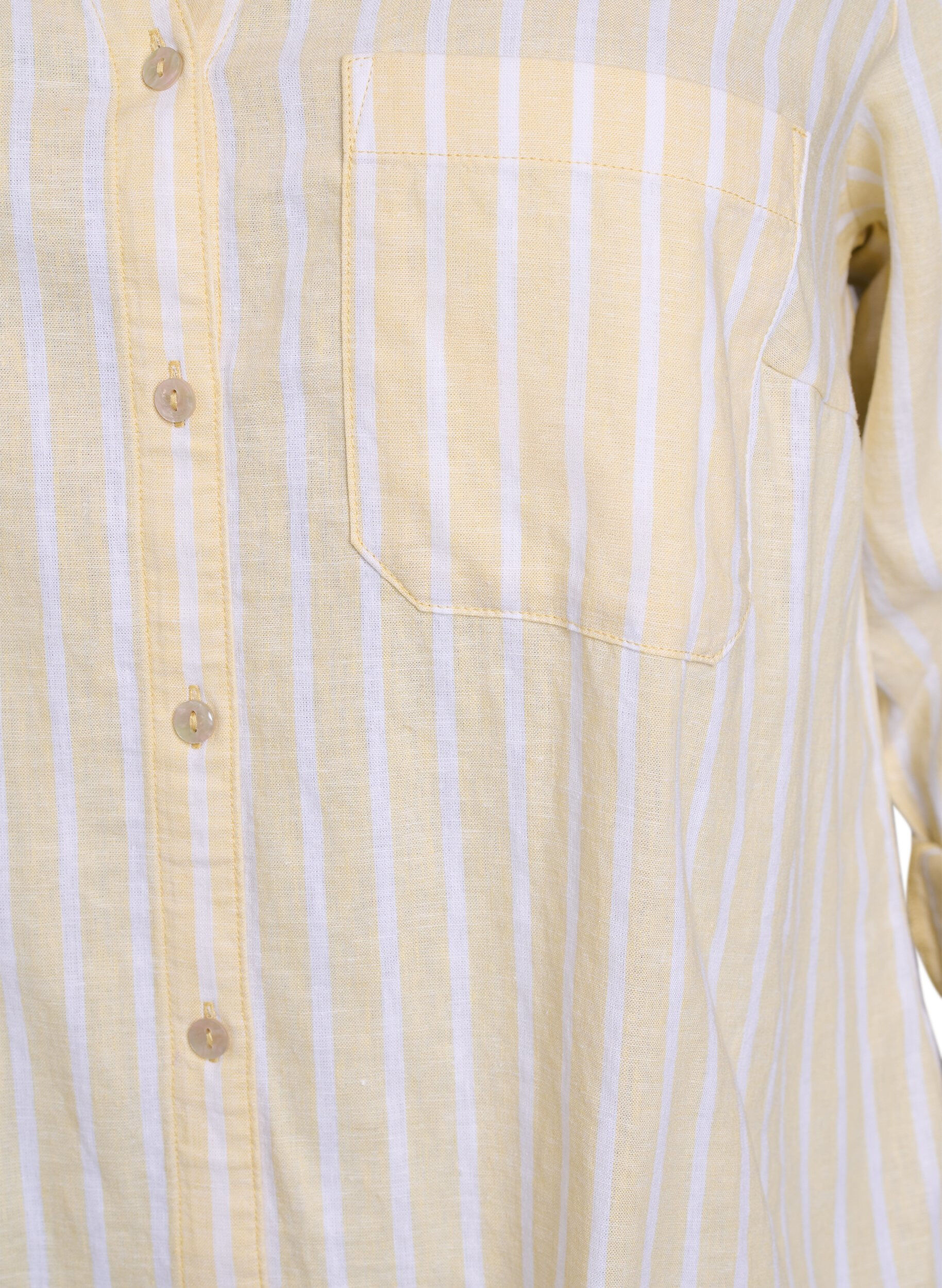 ZizziChemise en lin et viscose avec manches 3/4, Beige, Packshot image number 2
