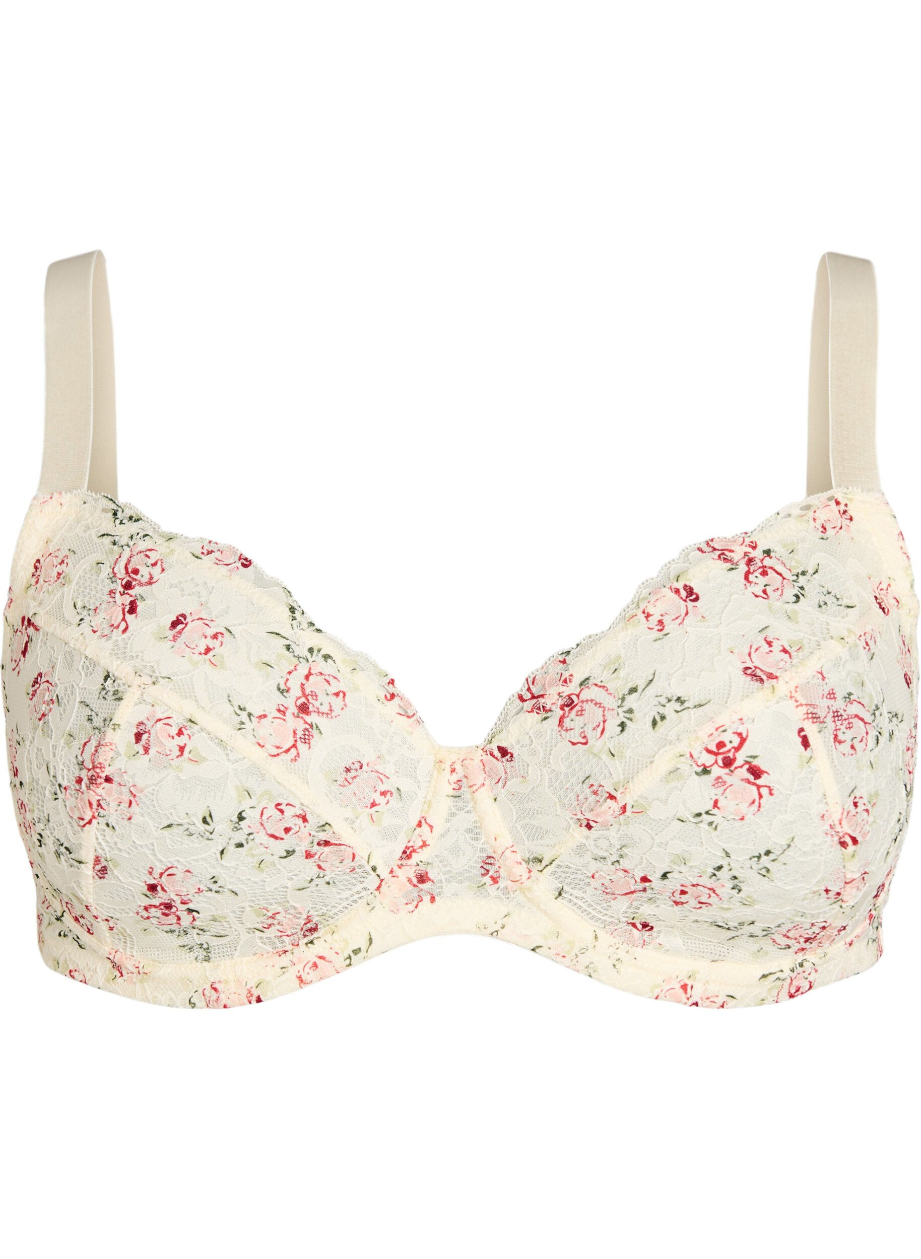 Soutien-gorge embo&icirc;tant en dentelle florale