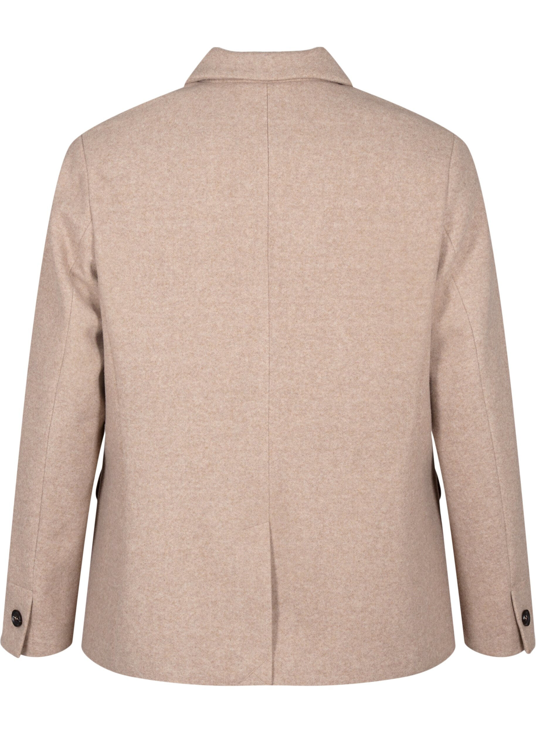 ZizziGem&ecirc;leerde blazer met split, Pumice Stone Mel., Packshot image number 1